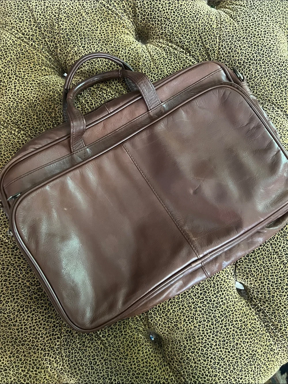 Heritage Soft Brown Leather Briefcase with Top Handles
